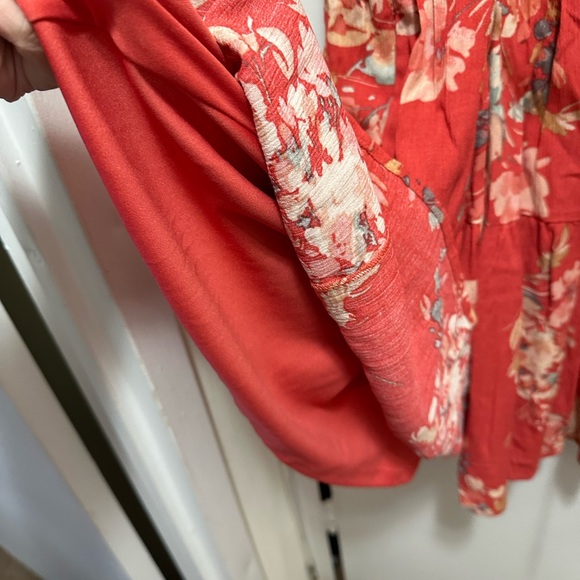 NWT Torrid orange floral long sleeve dress - Picture 7 of 9